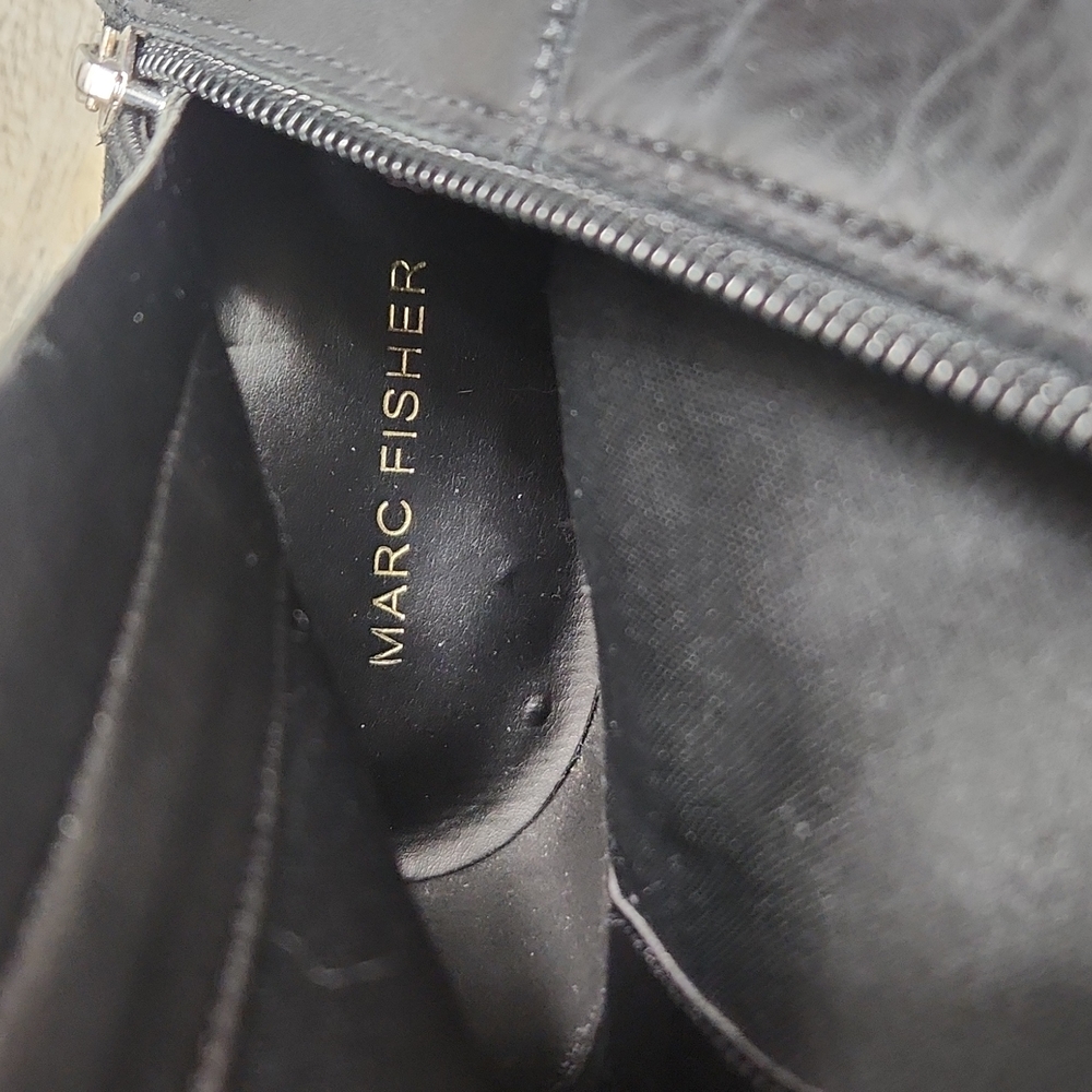 Marc Fisher Leather & Suede Mixed Media Riding Boots - 10 - Picture 11 of 16
